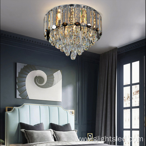 Luxury white K9 crystal led chandelier pendant light